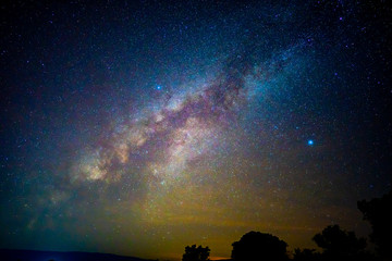 Wall Mural - milky way galaxy beauty in dark night