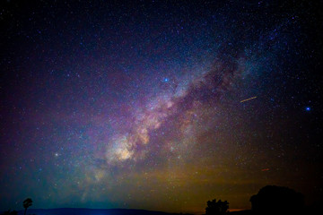 Wall Mural - milky way galaxy beauty in dark night