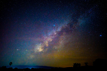 Wall Mural - milky way galaxy beauty in dark night