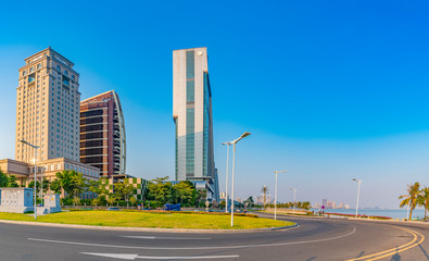 The coastal landscape of Zhuhai City, Guangdong Province, China