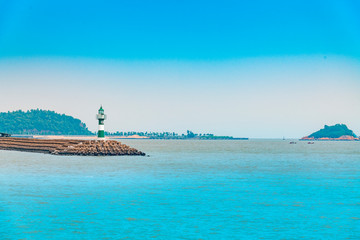 Wall Mural - Lighthouse at the Seaside Swimpool in Zhuhai, Guangdong Province