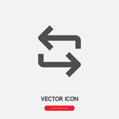 Poster - Arrows icon vector. Linear style sign for mobile concept and web design. Arrows symbol illustration. Pixel vector graphics - Vector.