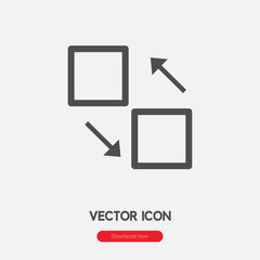 Poster - Transfer arrows icon vector. Linear style sign for mobile concept and web design. Transfer arrows symbol illustration. Pixel vector graphics - Vector.