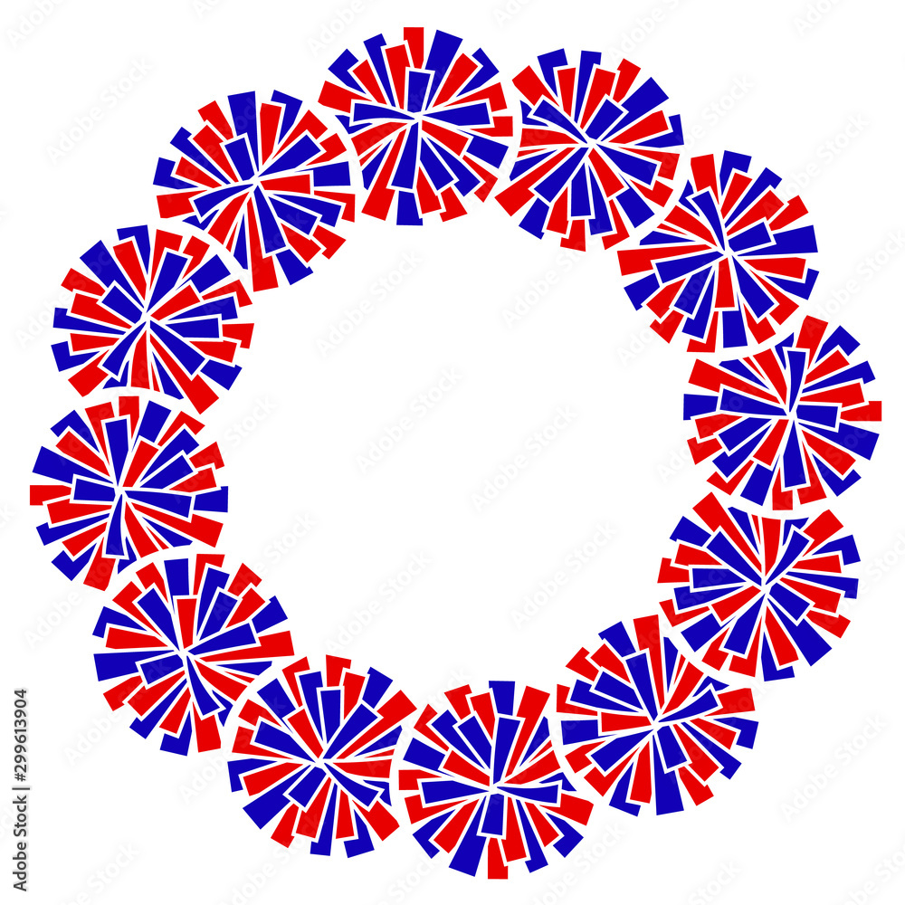 Pom Monogram Pom poms frame digital downloads file. Monogram vector design. Cheer ...