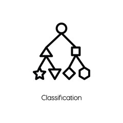 Poster - classification icon vector. linear style sign for mobile concept and web design. classification symb