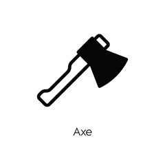 Poster - Axe icon vector. Linear style sign for mobile concept and web design. Ax symbol illustration. Pixel vector graphics - Vector.