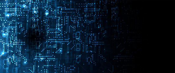 Abstract circuit board futuristic technology processing background