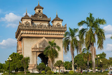 Patuxay ( Victory Gate ) Monument In Vientiane, Laos.
