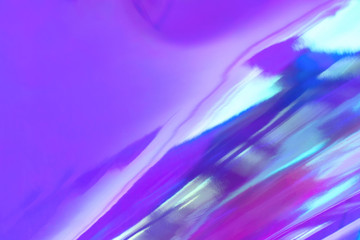 Fototapete - Abstract trendy holographic background in 80s style. Blurred texture in violet, pink and mint colors with scratches and irregularities. Retro futurism, webpunk, disco. Pastel colors.