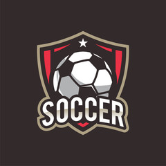 Wall Mural - Soccer Logo Badge, American Logo Sports