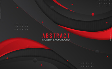 Poster - Black and Red Modern Abstract Background