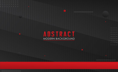 Poster - Black and Red Modern Abstract Background