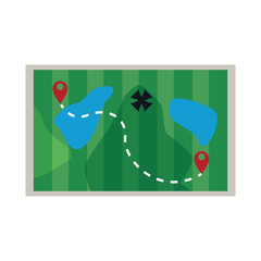 Wall Mural - map icon image, flat design