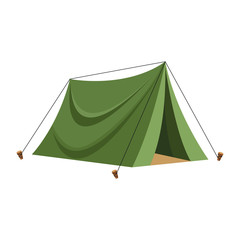 Wall Mural - camping tent icon, flat design