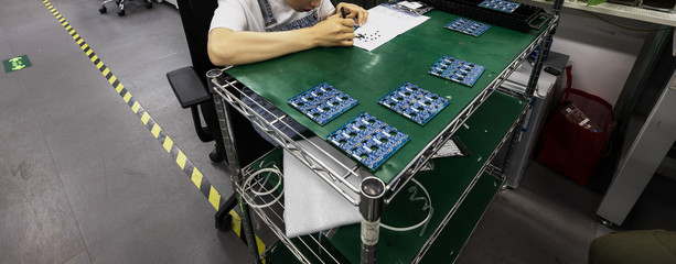 Laboratory for manufacture of high-tech chip elements in China.