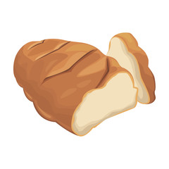 Poster - bread icon, colorful design