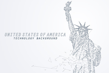 Aufkleber - Abstract of world network in America