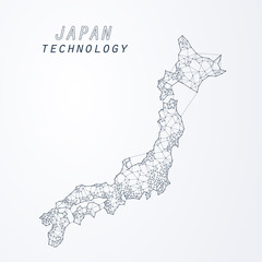 Aufkleber - Abstract of world network in Japan