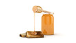 © lchumpitaz - Fried toast with honey. 3d rendering
