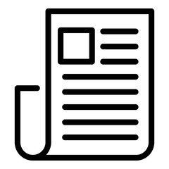 Poster - Job list icon. Outline job list vector icon for web design isolated on white background