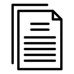 Poster - Document papers icon. Outline document papers vector icon for web design isolated on white background