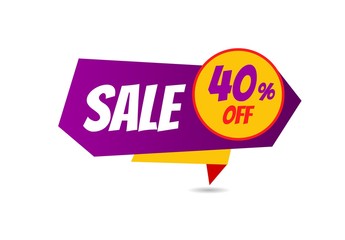 Wall Mural - Sale pricing tag badge design.store discount banner card isolated vector design