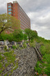 Morningside Drive and  Morningside Park in Morningside Heights neighborhood of New York City. Wall
