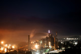 Fototapeta  - Giant industrial plant. Night view