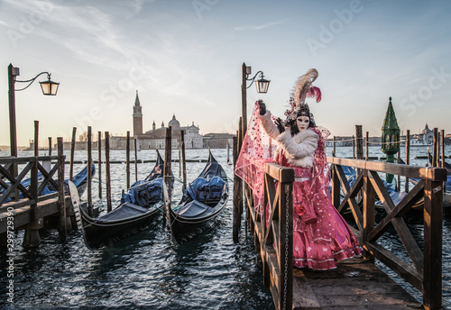 Photo: Colorful carnival masks at a traditional festival in Venice, Italy Colorful carnival masks at a traditional festival in Venice, Italy