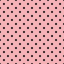 Tile Vector Pattern With Black Polka Dots On Pink Background