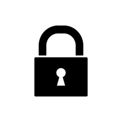 Wall Mural - padlock - security icon vector design template