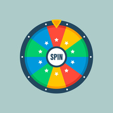 Wheel Of Fortune. Circle Spin Vector Background. Isolated Vector Illustration. Modern Vector Illustration. Vector Leisure Background Template.