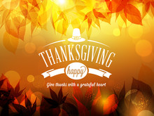 Happy Thanksgiving Blurred Background