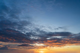 Fototapeta  - dramatic sky with sunset landscape background