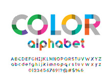 Vector Of Stylized Colorful Alphabet Design