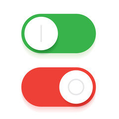 Aufkleber - On and off tumbler. User interface element slider switch