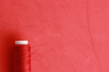 sewing thread red clothes