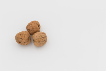 Canvas Print - Walnuts on a white background