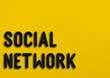 © DIGITALSHAPE - “Social network” on yellow leather background