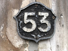 Number 53 Sign On Old Fire Station