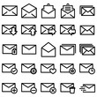 © FMF Design - Set of Mail icon with trendy flat line style icon for web, logo, app, UI design. isolated on white background. vector illustration eps 10