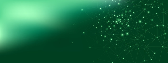 Wall Mural - technology vector. big data abstract. green