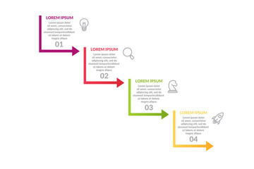 Wall Mural - step infographic or process infographic template design . business infographic concept for presentations, banner, workflow layout, process diagram, flow chart and how it work