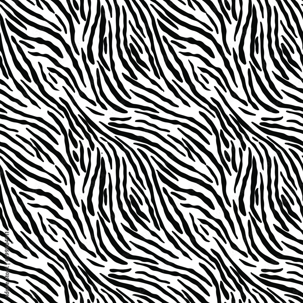 Full seamless wallpaper for zebra and tiger stripes animal skin pattern ...