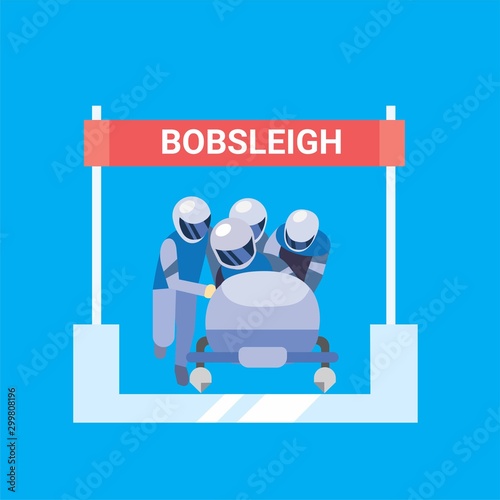 Dekoracja na wymiar  sporty-zimowe-bobsleje-plaskie-ilustracja-wektor-ikona