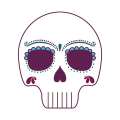 Wall Mural - skull death icon traditional mexican