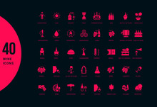 Set Of Simple Icons Of Wine