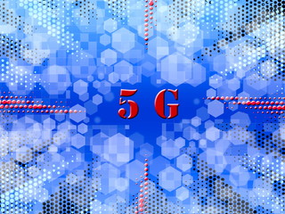 Poster - 5G logo network wireless systems and internet