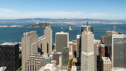 Wall Mural - San Francisco cityscape with skyscrapers, California, USA