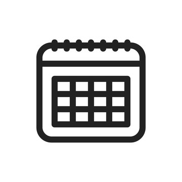 Vector Icon Calendat Outline Simple Date